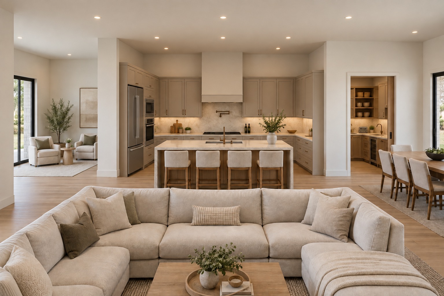 Framed kitchen with appliances